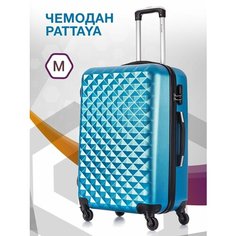Чемодан Lcase Phatthaya, 74 л, размер M, светло-синий
