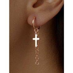 Серьги конго Ювелир Карат, серебро, 925 проба, длина 4.3 см, , золотистый