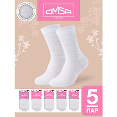 Носки Omsa 5 пар, размер 31/34, , bianco