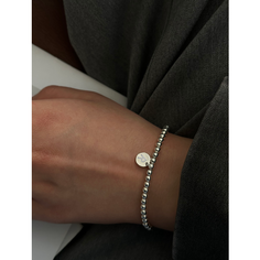 Подвеска LU Jewel, серебро, 925 проба, родирование, гравировка, размер 1 см.