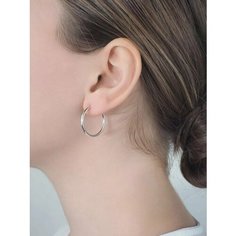 Серьги конго Ювелир Карат, серебро, 925 проба, размер 23 мм, , серебристый