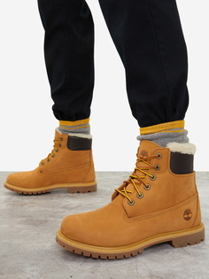 Ботинки утепленные женские Timberland 6In Premium Shearling Lined Wp Boot, Бежевый
