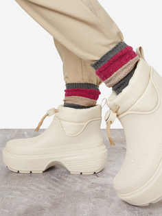Сапоги утепленные женские Crocs Stomp Puff Boot, Белый