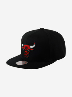 Бейсболка с прямым козырьком MITCHELL NESS 6HSSDX21129-CBUBLCK Chicago Bulls NBA (черный), Черный Mitchell&Ness