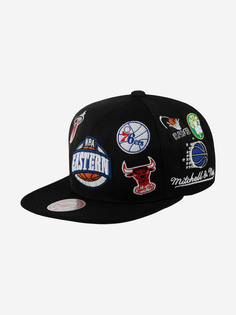Бейсболка с прямым козырьком MITCHELL NESS HMUS5137-EASYYPPPBLCK NBA (черный), Черный Mitchell&Ness