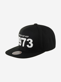 Бейсболка с прямым козырьком MITCHELL NESS HHSS7572-CLBYYPPPBLCK Hip Hop (черный), Черный Mitchell&Ness
