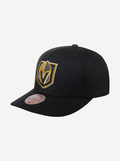 Бейсболка с прямым козырьком MITCHELL NESS HHSS5370-VGKYYPPPBLCK Vegas Golden Knights NHL (черный), Черный Mitchell&Ness