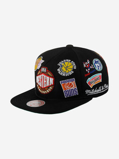 Бейсболка с прямым козырьком MITCHELL NESS HMUS5137-WESYYPPPBLCK NBA (черный), Черный Mitchell&Ness