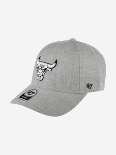 Бейсболка 47 BRAND K-STMCD03WHV-CC Chicago Bulls NBA (серый), Серый 47