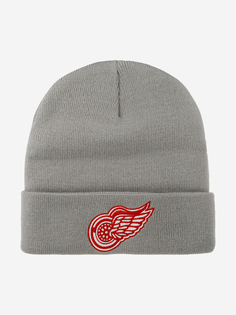 Шапка с отворотом MITCHELL NESS EU175-TEAMTALK-GRY Detroit Red Wings NHL (серый), Серый Mitchell&Ness