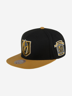 Бейсболка с прямым козырьком MITCHELL NESS 6HSSLR22462-VGKBKGD Vegas Golden Knights NHL (черный), Черный Mitchell&Ness