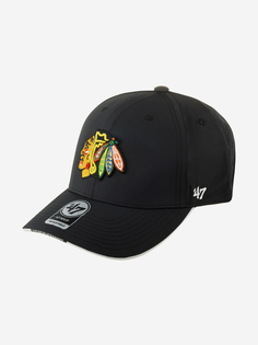 Бейсболка 47 BRAND H-RCKHL04BBP-BK Chicago Blackhawks NHL (черный), Черный 47