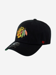 Бейсболка 47 BRAND H-FSVNF04RPF-BK Chicago Blackhawks NHL (черный), Черный 47