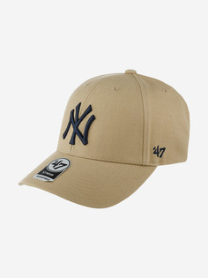 Бейсболка 47 BRAND B-MVP17WBV-KHA New York Yankees MLB (бежевый), Бежевый 47