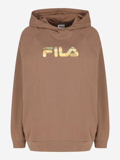Худи для девочек оверсайз FILA, Коричневый