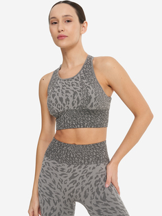 Спортивный топ бра Demix HighFlow Seamless Longline, Серый