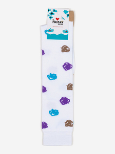 Гольфы с рисунками St.Friday Socks - Каракули - Белые, Белый
