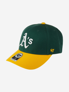 Бейсболка 47 BRAND B-MVPTT18WBV-DG Oakland Athletics MLB (зеленый), Зеленый 47