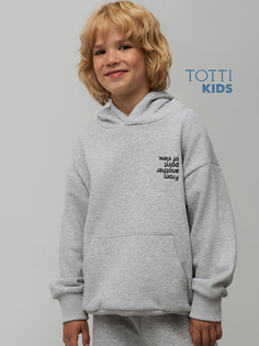 Худи с вышивкой для мальчиков TOTTI KIDS, Серый
