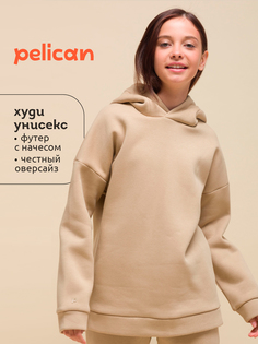 Худи, толстовка для девочек Pelican, Бежевый