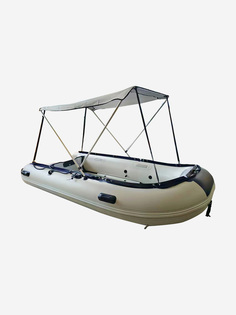 Надувная гребная лодка с крышей BOAT-D360II 360*170 см / Стандартный комплект / Вместимость 5+1 человек, Серый E Surfer