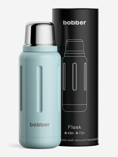 Термос вакуумный для напитков BOBBER Flask 1 литр, тепло до 48 часов, голубой, Голубой