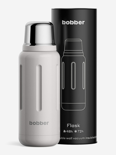 Термос вакуумный для напитков BOBBER Flask 1 литр, тепло до 48 часов, серый, Серый