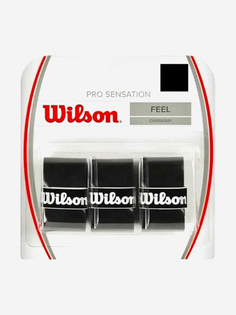 Намотка верхняя Wilson Pro Overgrip Sensation Feel 3Р Черный, Черный