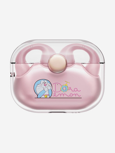 Беспроводные дизайнерские наушники Кот Дораемон Rock Doraemon Sound EarCuffs TWS Earphone Pattern Design розовые, Розовый