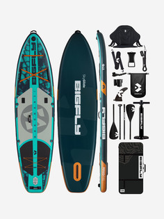 Надувная двухслойная SUP-доска BIGFLY SkyGlide PRO 116 351-86-15cm (+ кресло для каяка, весло) / Сап доска для серфинга и отдыха на воде, Синий