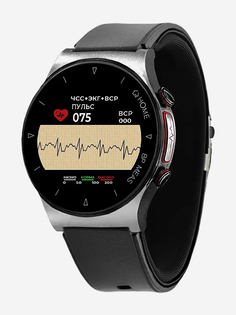 Часы-тонометр с ЭКГ и точным измерением давления HEALTHBAND Pro №80ME, Серебряный
