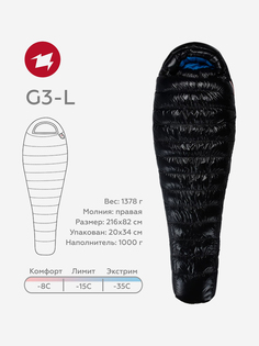 Пуховый спальный мешок AEGISMAX G3, размер L, черный, Черный