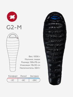 Пуховый спальный мешок AEGISMAX G2, размер M, черный, Черный