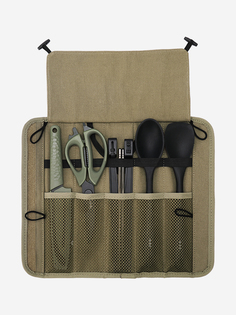 Походный набор столовых приборов NexToo Outdoor Cooking Set, 6 предметов, Зеленый