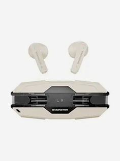 Беспроводные внутриканальные наушники с шумоподавлением Monster XKT08 Pro бежевые, Бежевый