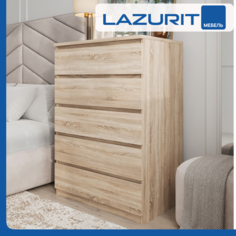 Комод Lazurit Ketrin 5 ящиков 78x50x112 сонома Лазурит