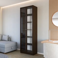 Книжный шкаф QualisMebel "Brams" 600х350х2300, Венге Цава