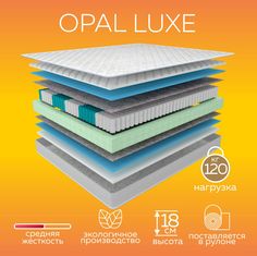 Матрас пружинный Сны и Матрасы OPAL LUXE 80х190