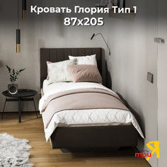 Кровать FRENT Глория Велюр ultra Stone