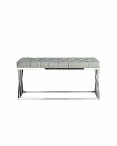 Банкетка STOOL GROUP ИНСИГНИЯ Вельвет серый/Сталь серебро