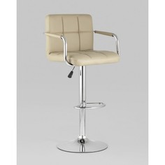 Барный стул Stool Group, серебристый/бежевый