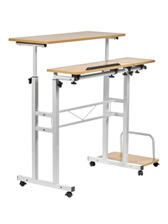 Стол многофункциональный Shuttle, светлое дерево, белый Bradex