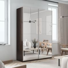 Шкаф-купе Прайм Зеркало/Зеркало, 160х57х230 Е1 1PZZ_160_V