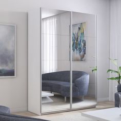 Шкаф-купе Прайм Зеркало/Зеркало, 160х57х230 Е1 1PZZ_160_B