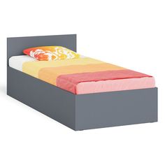 Кровать СВК Мори 900 графит, 93,5х203,5х70 см