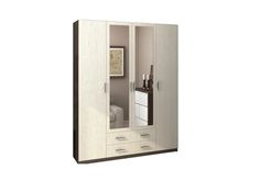 Четырехстворчатый шкаф Эра Квадро 160x49x220 Дуб венге/Сосна лоредо ERA