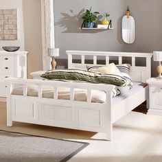 Кровать двуспальная Dipriz Минск 212х151х90 белый