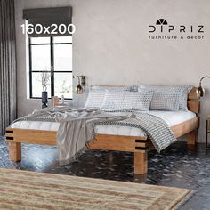 Кровать двуспальная Dipriz Буенна Виту 207х164.2х75.8 коричневый