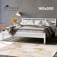 Кровать двуспальная Dipriz Мадейра 210х170х83 белый