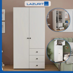 Шкаф Lazurit Эльбрус распашной двухстворчатый 89,3х45,8х175,7 белый Лазурит